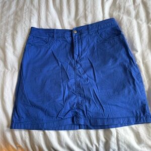 Royal Blue Button-Front Classic Fit Skort
